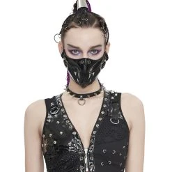 DEVIL FASHION Masque 'Beast Jaw' Noir Et Blanc -ALCHEMY GOTHIC shop masque beast jaw noir et blanc 7