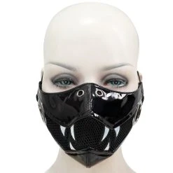 DEVIL FASHION Masque 'Beast Jaw' Noir Et Blanc -ALCHEMY GOTHIC shop masque beast jaw noir et blanc 8