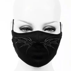 DEVIL FASHION Masque 'Black Butterfly' Noir