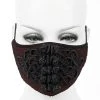 DEVIL FASHION Masque 'Black Twists' Bordeaux -ALCHEMY GOTHIC shop masque black twists bordeaux