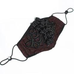 DEVIL FASHION Masque 'Black Twists' Bordeaux -ALCHEMY GOTHIC shop masque black twists bordeaux 3