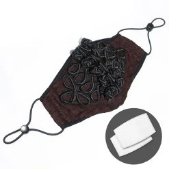 DEVIL FASHION Masque 'Black Twists' Bordeaux -ALCHEMY GOTHIC shop masque black twists bordeaux 4