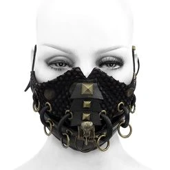 DEVIL FASHION Masque 'Copper Crow' Noir Et Marron