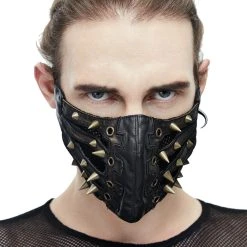 DEVIL FASHION Masque 'Copper Pinned' Noir