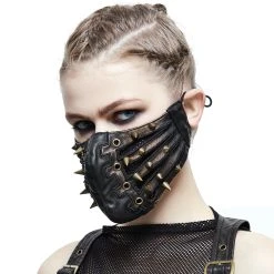 DEVIL FASHION Masque 'Copper Pinned' Noir -ALCHEMY GOTHIC shop masque copper pinned noir 7