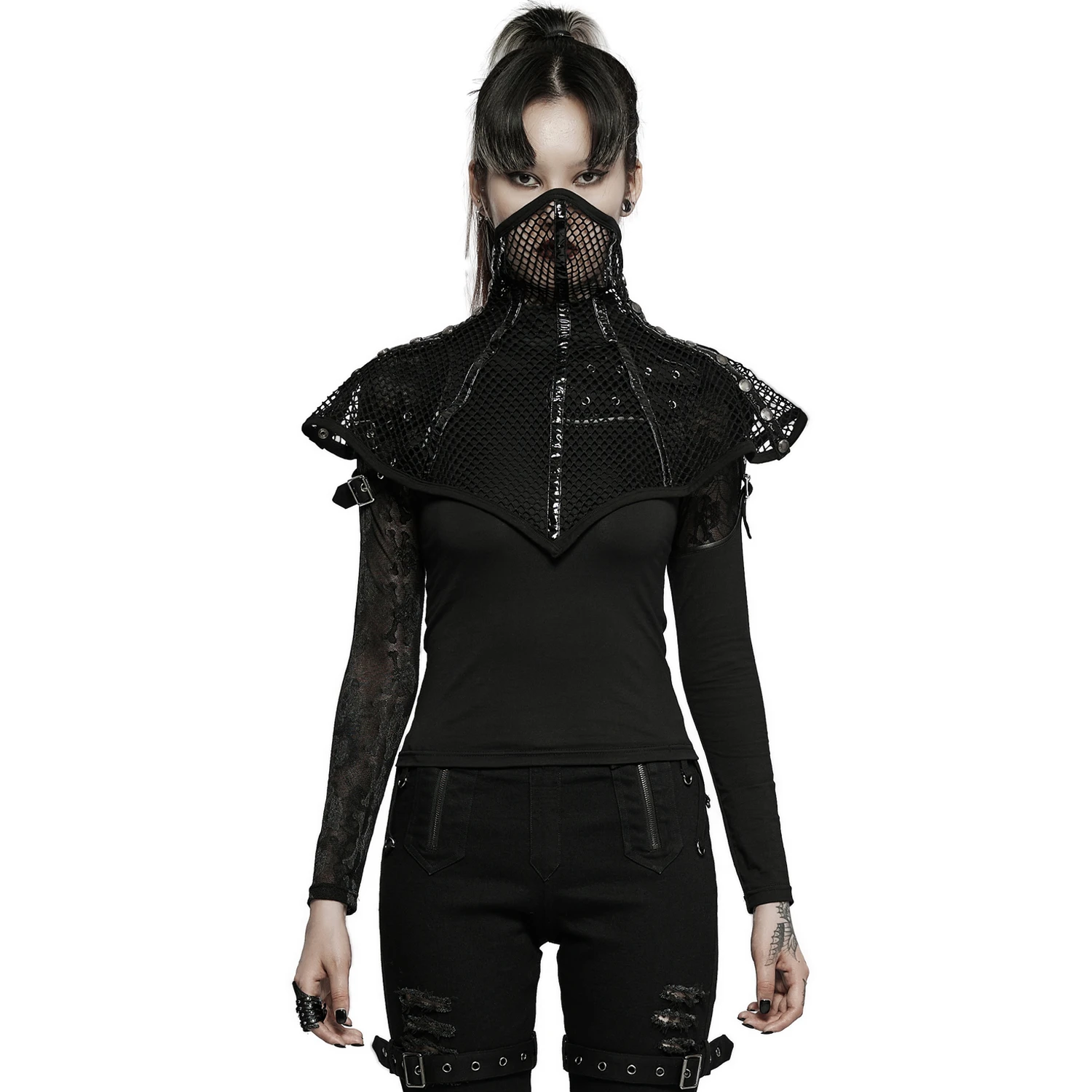 PUNK RAVE Masque 'Goth Stylish' Noir 4 PUNK RAVE Masque 'Goth Stylish' Noir – Image 2