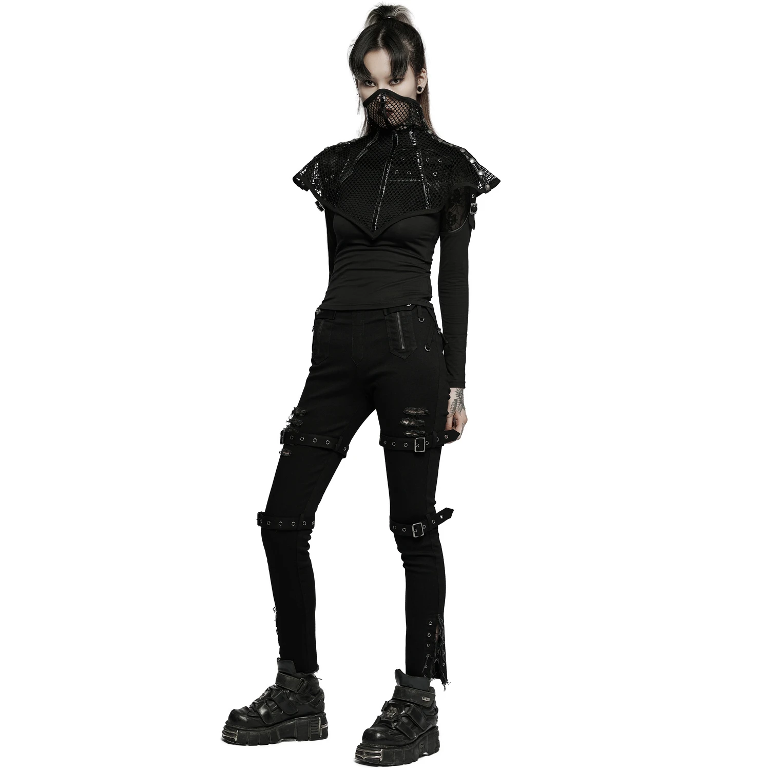 PUNK RAVE Masque 'Goth Stylish' Noir 7 PUNK RAVE Masque 'Goth Stylish' Noir – Image 5