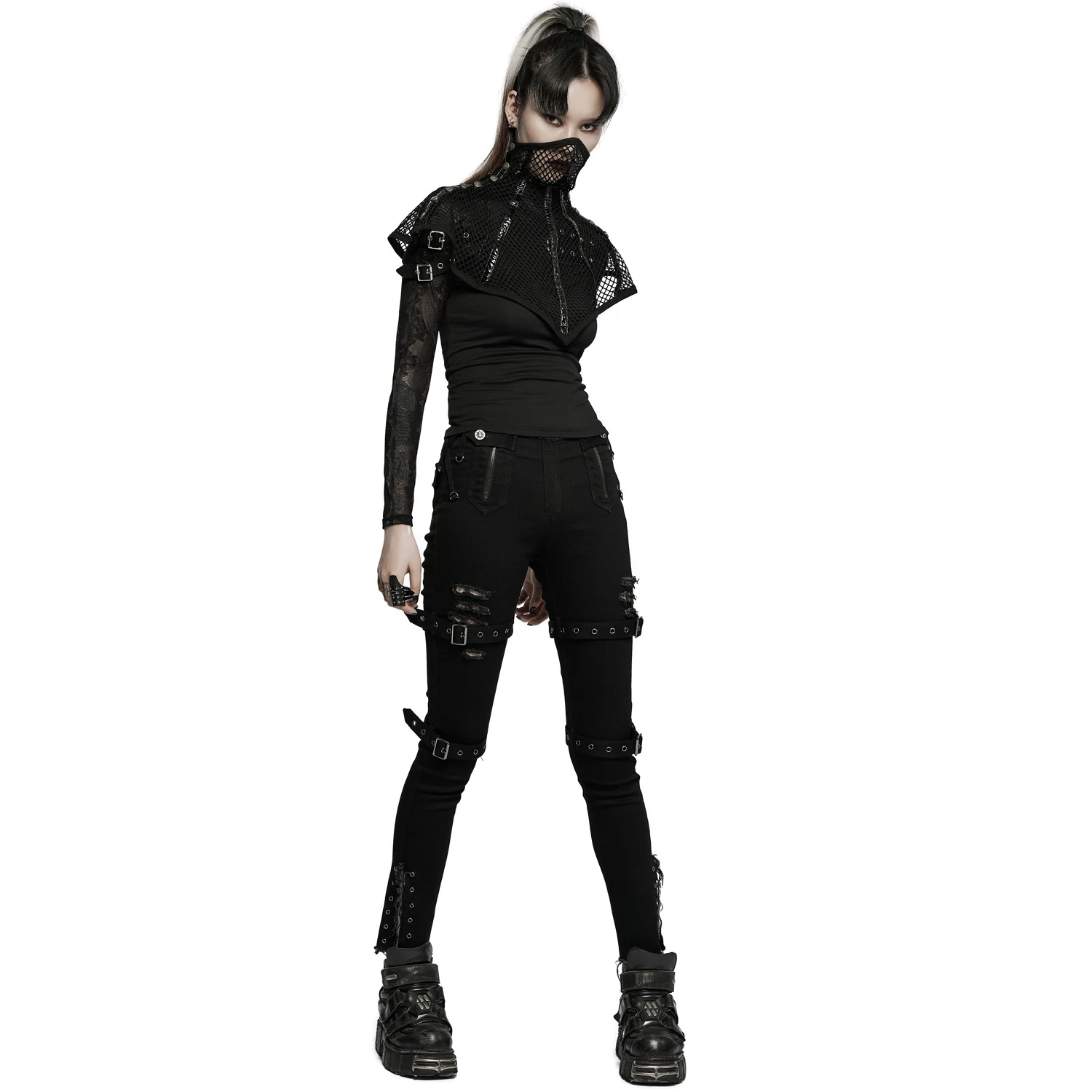 PUNK RAVE Masque 'Goth Stylish' Noir 8 PUNK RAVE Masque 'Goth Stylish' Noir – Image 6