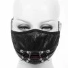 DEVIL FASHION Masque 'Piercings' Noir Et Rouge -ALCHEMY GOTHIC shop masque piercings noir et rouge