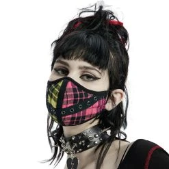 PUNK RAVE Masque 'Punk Plaid' à Carreaux