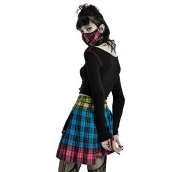 PUNK RAVE Masque 'Punk Plaid' à Carreaux 13 PUNK RAVE Masque 'Punk Plaid' à Carreaux -ALCHEMY GOTHIC shop masque punk plaid a carreaux 3