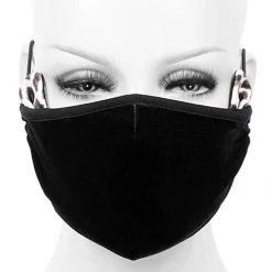 DEVIL FASHION Masque 'Velvet Leo' Noir