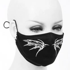 DEVIL FASHION Masque 'White Butterfly' Noir 12 DEVIL FASHION Masque 'White Butterfly' Noir -ALCHEMY GOTHIC shop masque white butterfly noir 2