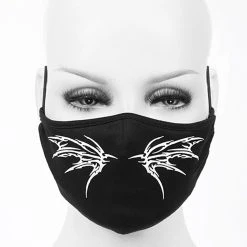 DEVIL FASHION Masque 'White Butterfly' Noir