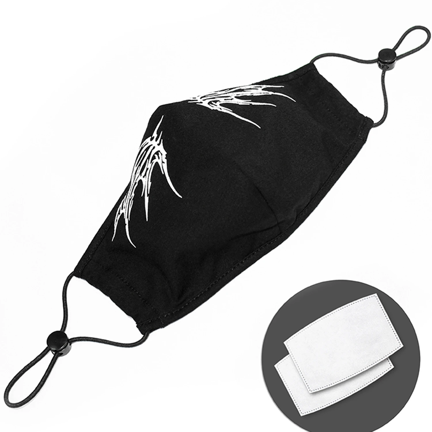 DEVIL FASHION Masque 'White Butterfly' Noir 7 DEVIL FASHION Masque 'White Butterfly' Noir – Image 5