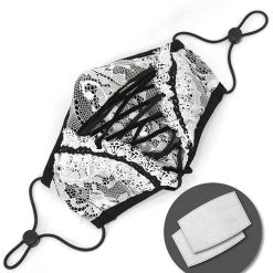 DEVIL FASHION Masque 'White Lace' Blanc Et Noir 13 DEVIL FASHION Masque 'White Lace' Blanc Et Noir -ALCHEMY GOTHIC shop masque white lace blanc et noir 4