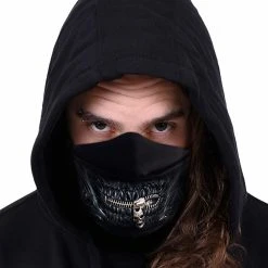 Spiral Direct Masque 'Zipped Mouth' Noir