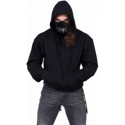 Spiral Direct Masque 'Zipped Mouth' Noir -ALCHEMY GOTHIC shop masque zipped mouth noir 3