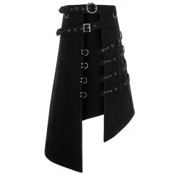 PUNK RAVE Mi-Jupe Kilt Asymétrique 'Dementor' Noire 28 PUNK RAVE Mi-Jupe Kilt Asymétrique 'Dementor' Noire -ALCHEMY GOTHIC shop mi jupe kilt asymetrique dementor noire 10