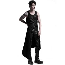 PUNK RAVE Mi-Jupe Kilt Asymétrique 'Dementor' Noire 23 PUNK RAVE Mi-Jupe Kilt Asymétrique 'Dementor' Noire -ALCHEMY GOTHIC shop mi jupe kilt asymetrique dementor noire 5