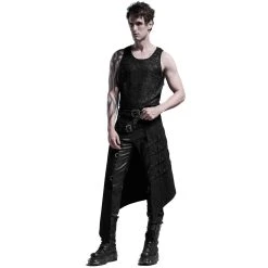 PUNK RAVE Mi-Jupe Kilt Asymétrique 'Dementor' Noire 24 PUNK RAVE Mi-Jupe Kilt Asymétrique 'Dementor' Noire -ALCHEMY GOTHIC shop mi jupe kilt asymetrique dementor noire 6