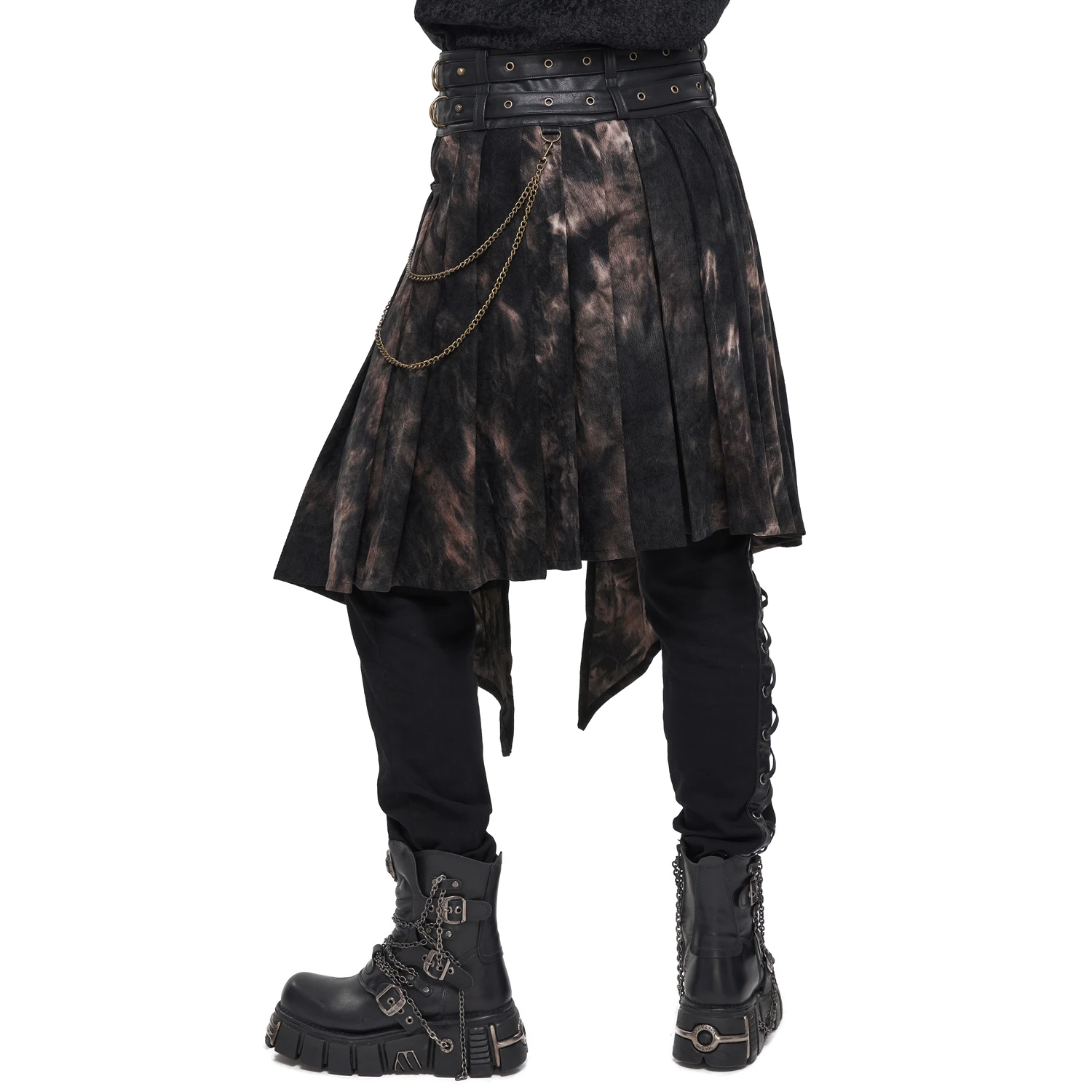 DEVIL FASHION Mi-Jupe Kilt Asymétrique 'Taurus' Noire Et Cuivre 13 DEVIL FASHION Mi-Jupe Kilt Asymétrique 'Taurus' Noire Et Cuivre – Image 11