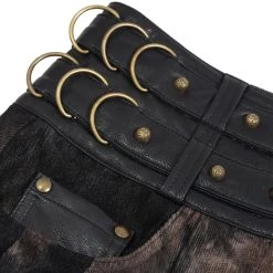 DEVIL FASHION Mi-Jupe Kilt Asymétrique 'Taurus' Noire Et Cuivre 40 DEVIL FASHION Mi-Jupe Kilt Asymétrique 'Taurus' Noire Et Cuivre -ALCHEMY GOTHIC shop mi jupe kilt asymetrique taurus noire et cuivre 18