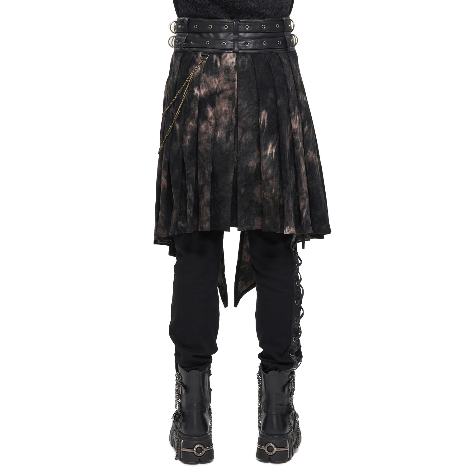 DEVIL FASHION Mi-Jupe Kilt Asymétrique 'Taurus' Noire Et Cuivre 11 DEVIL FASHION Mi-Jupe Kilt Asymétrique 'Taurus' Noire Et Cuivre – Image 9