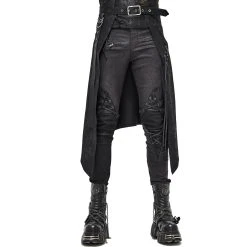 DEVIL FASHION Mi-Jupe Kilt Pour Hommes 'Catacomb' Noire -ALCHEMY GOTHIC shop mi jupe kilt pour hommes catacomb noire 3