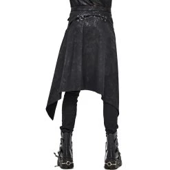 DEVIL FASHION Mi-Jupe Kilt Pour Hommes 'Catacomb' Noire -ALCHEMY GOTHIC shop mi jupe kilt pour hommes catacomb noire 4