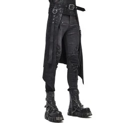 DEVIL FASHION Mi-Jupe Kilt Pour Hommes 'Catacomb' Noire -ALCHEMY GOTHIC shop mi jupe kilt pour hommes catacomb noire 5