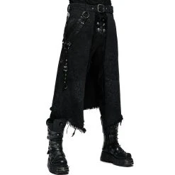 PUNK RAVE Mi-Jupe Kilt Pour Hommes 'Goth Stylish' Noire 22 PUNK RAVE Mi-Jupe Kilt Pour Hommes 'Goth Stylish' Noire -ALCHEMY GOTHIC shop mi jupe kilt pour hommes goth stylish noire 4