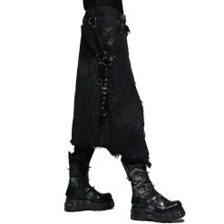 PUNK RAVE Mi-Jupe Kilt Pour Hommes 'Goth Stylish' Noire 24 PUNK RAVE Mi-Jupe Kilt Pour Hommes 'Goth Stylish' Noire -ALCHEMY GOTHIC shop mi jupe kilt pour hommes goth stylish noire 6