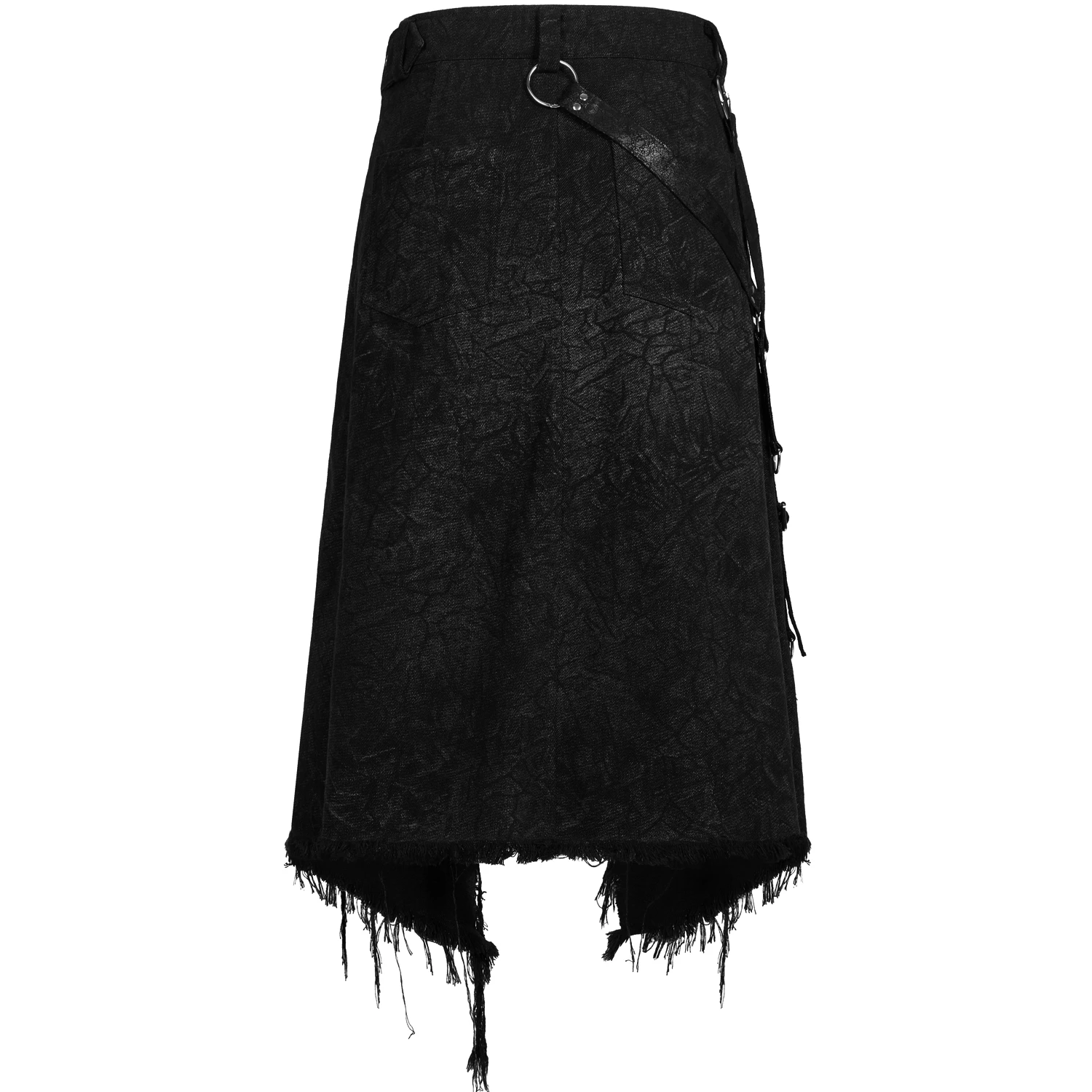 PUNK RAVE Mi-Jupe Kilt Pour Hommes 'Goth Stylish' Noire 11 PUNK RAVE Mi-Jupe Kilt Pour Hommes 'Goth Stylish' Noire – Image 9