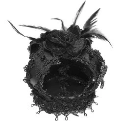DEVIL FASHION Mini Chapeau Couronne 'Imperatrice' Noir -ALCHEMY GOTHIC shop mini chapeau couronne imperatrice noir 10