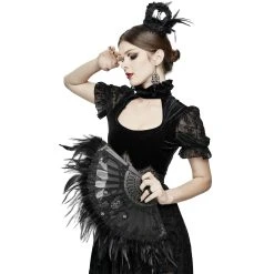 DEVIL FASHION Mini Chapeau Couronne 'Imperatrice' Noir -ALCHEMY GOTHIC shop mini chapeau couronne imperatrice noir 2