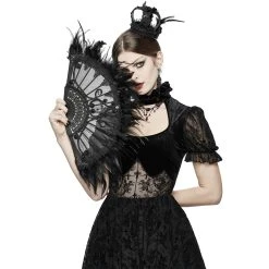DEVIL FASHION Mini Chapeau Couronne 'Imperatrice' Noir -ALCHEMY GOTHIC shop mini chapeau couronne imperatrice noir 3