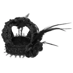 DEVIL FASHION Mini Chapeau Couronne 'Imperatrice' Noir -ALCHEMY GOTHIC shop mini chapeau couronne imperatrice noir 7