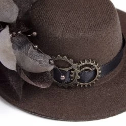 PUNK RAVE Mini Chapeau Steampunk 'Kraken' Café 20 PUNK RAVE Mini Chapeau Steampunk 'Kraken' Café -ALCHEMY GOTHIC shop mini chapeau steampunk kraken cafe 8
