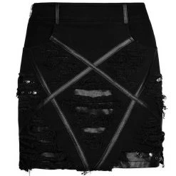 PUNK RAVE Mini-Jupe 'Decadent' Noire -ALCHEMY GOTHIC shop mini jupe decadent noire 15