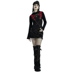 PUNK RAVE Mini-Jupe 'Decadent' Noire -ALCHEMY GOTHIC shop mini jupe decadent noire 6