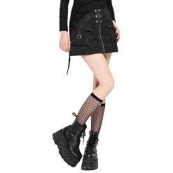 PUNK RAVE Mini-Jupe 'Elsinore' Noire