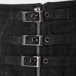 PUNK RAVE Mini-Jupe 'Elsinore' Noire -ALCHEMY GOTHIC shop mini jupe elsinore noire 8