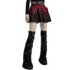 PUNK RAVE Mini Jupe 'Gehenna' Rouge Et Noire -ALCHEMY GOTHIC shop mini jupe gehenna rouge et noire