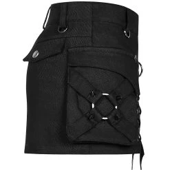 PUNK RAVE Mini Jupe 'Gothic Trooper' Noire 34 PUNK RAVE Mini Jupe 'Gothic Trooper' Noire -ALCHEMY GOTHIC shop mini jupe gothic trooper noire 12