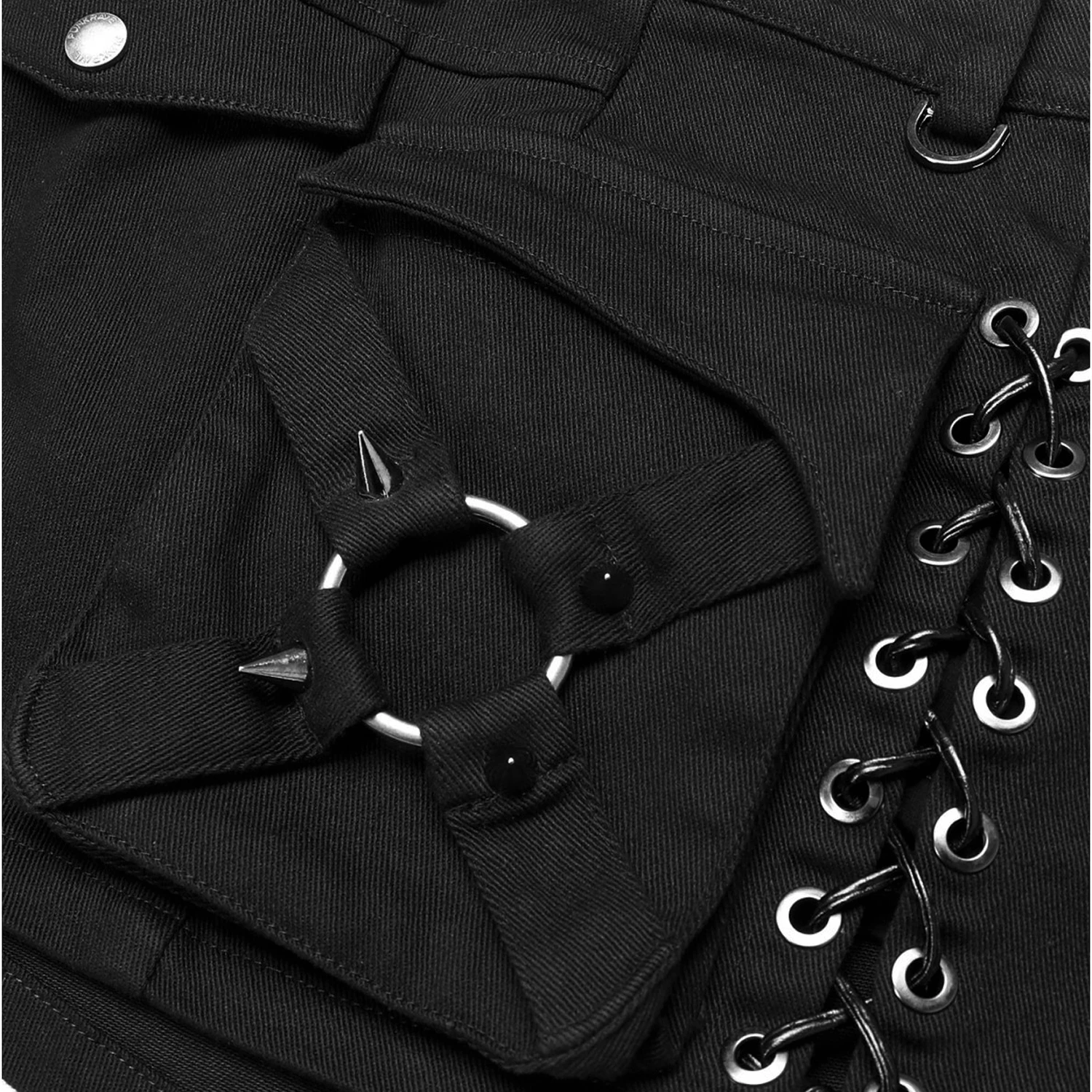 PUNK RAVE Mini Jupe 'Gothic Trooper' Noire 17 PUNK RAVE Mini Jupe 'Gothic Trooper' Noire – Image 15