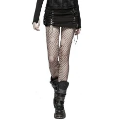 PUNK RAVE Mini Jupe 'Gothic Trooper' Noire