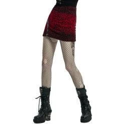 PUNK RAVE Mini-Jupe 'Hot Girl' En Léopard Rouge -ALCHEMY GOTHIC shop mini jupe hot girl en leopard rouge 12
