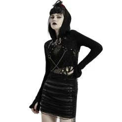 PUNK RAVE Mini-Jupe 'Laced Doll' Noire -ALCHEMY GOTHIC shop mini jupe laced doll noire 7