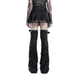 PUNK RAVE Mini Jupe Plissée 'Punk Decadent' Noire -ALCHEMY GOTHIC shop mini jupe plissee punk decadent noire 9
